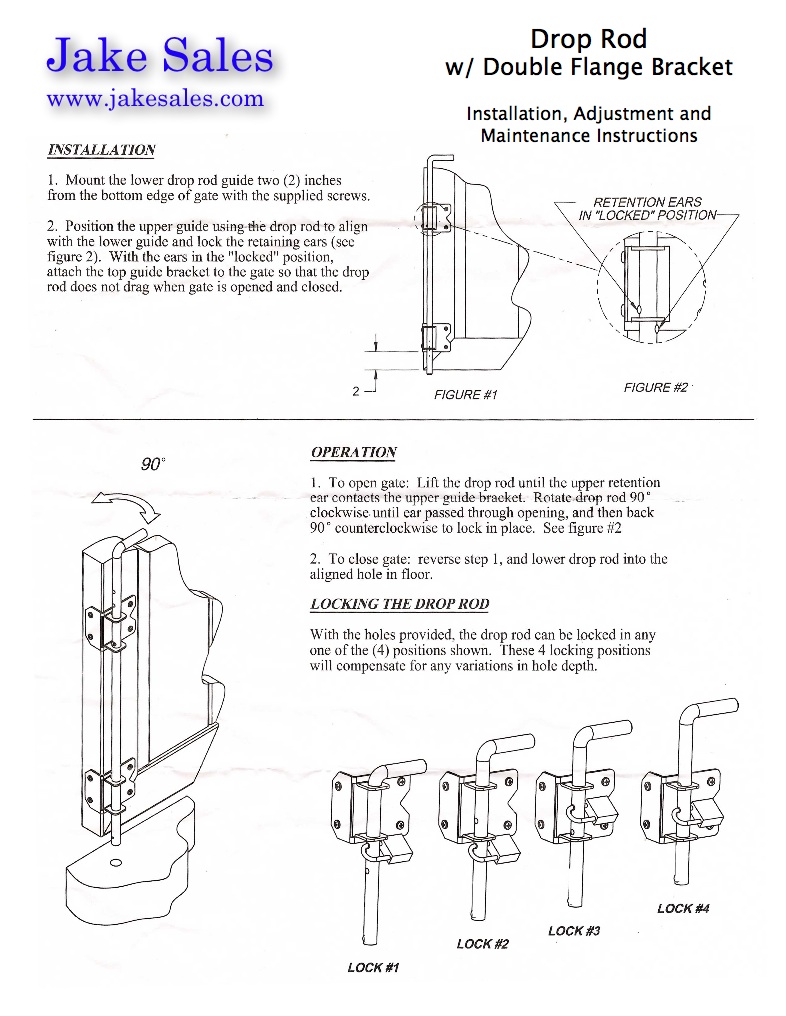 vinyl fence gate drop rod instructions